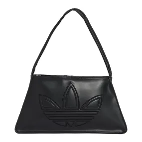 adidas Polyurethane Outline Trefoil Shoulder Bag - Black