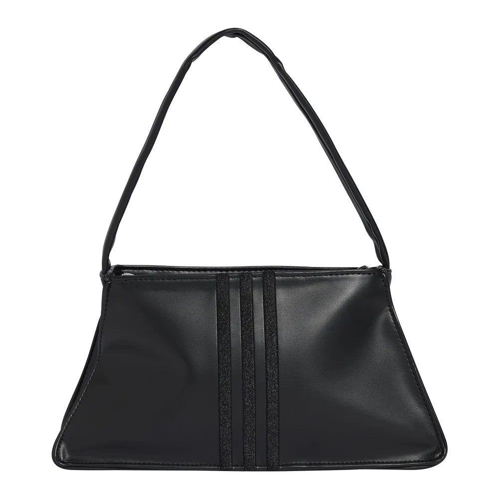 adidas Polyurethane Outline Trefoil Shoulder Bag - Black
