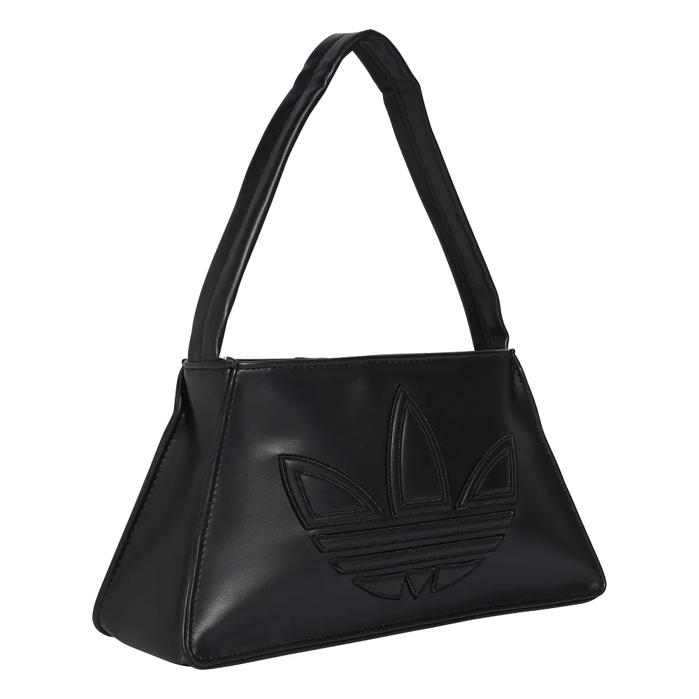adidas Polyurethane Outline Trefoil Shoulder Bag - Black