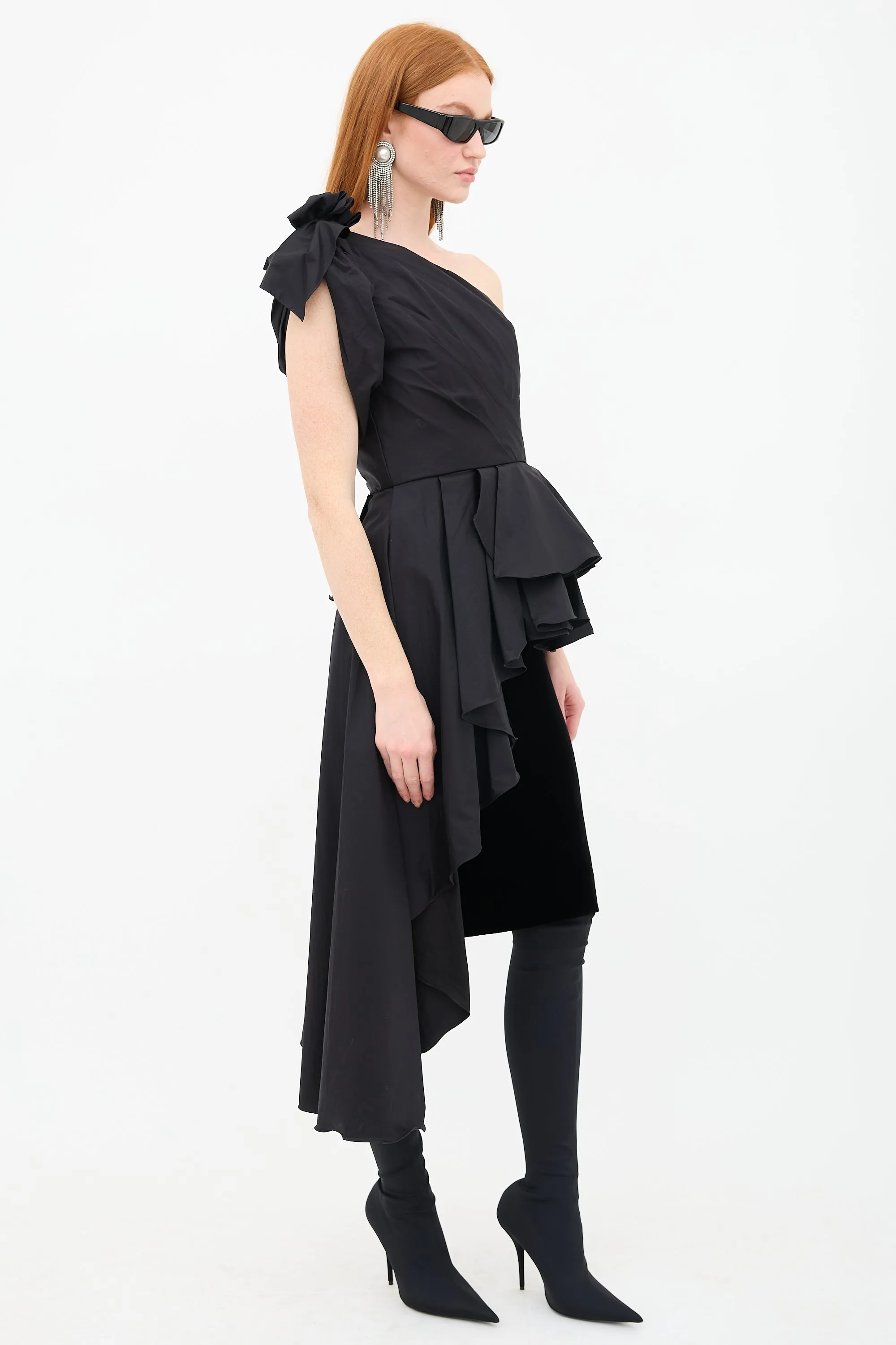 Agave Asymmetrical Ruffle Top