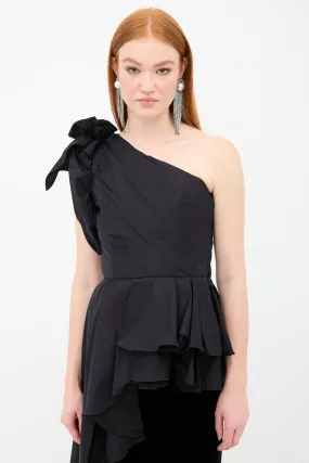 Agave Asymmetrical Ruffle Top