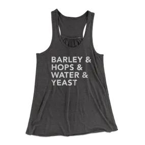 Barley & Hops & Water & Yeast Women's Flowey Tank Top