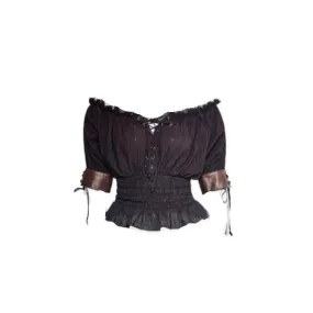 Black Peasant Blouse