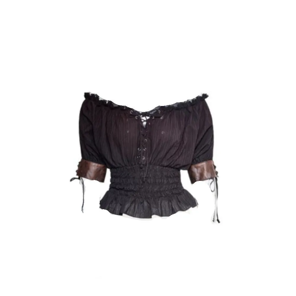 Black Peasant Blouse