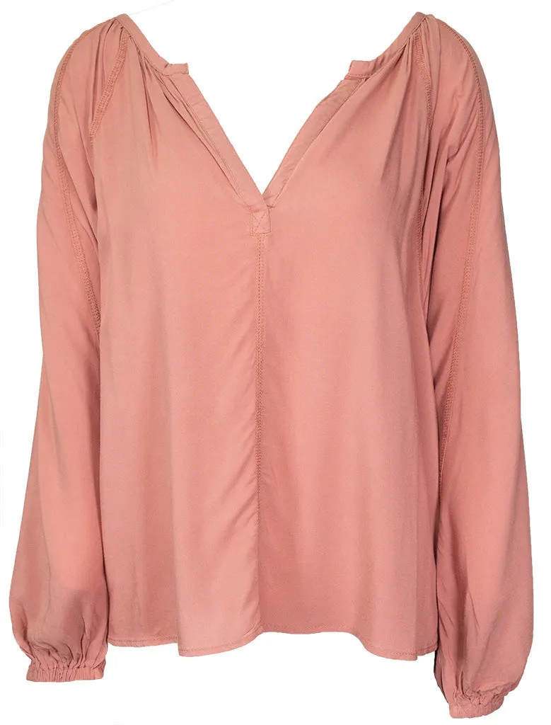Blu Pepper Ls Flow Peasant Top