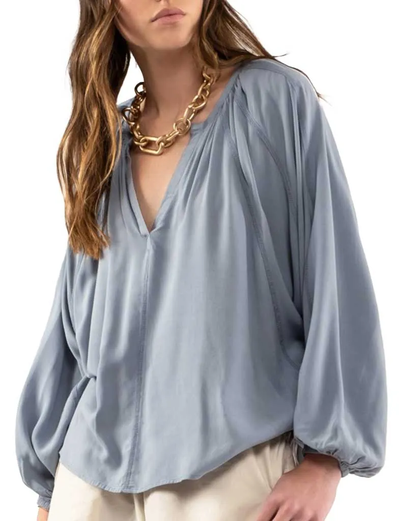 Blu Pepper Ls Flow Peasant Top