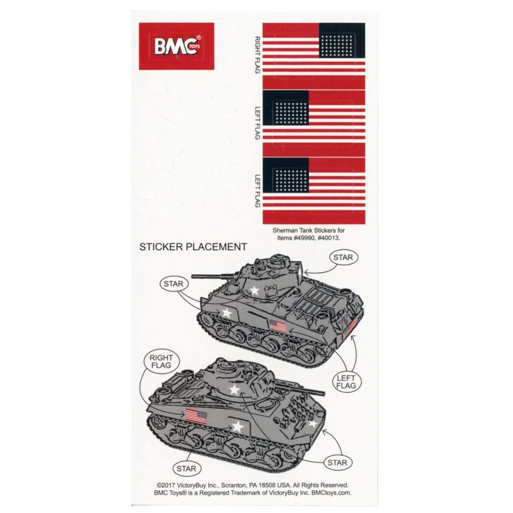 BMC WWII Sticker Sheets for German US Tanks Landing Craft and Bunkers