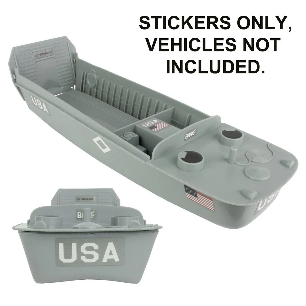 BMC WWII Sticker Sheets for German US Tanks Landing Craft and Bunkers
