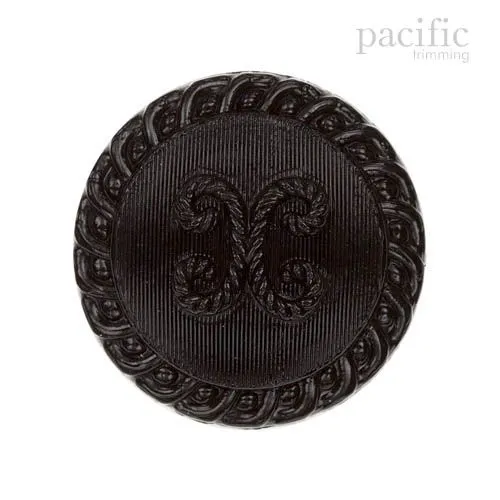 Braided Patterned Nylon Shank Decorative Button