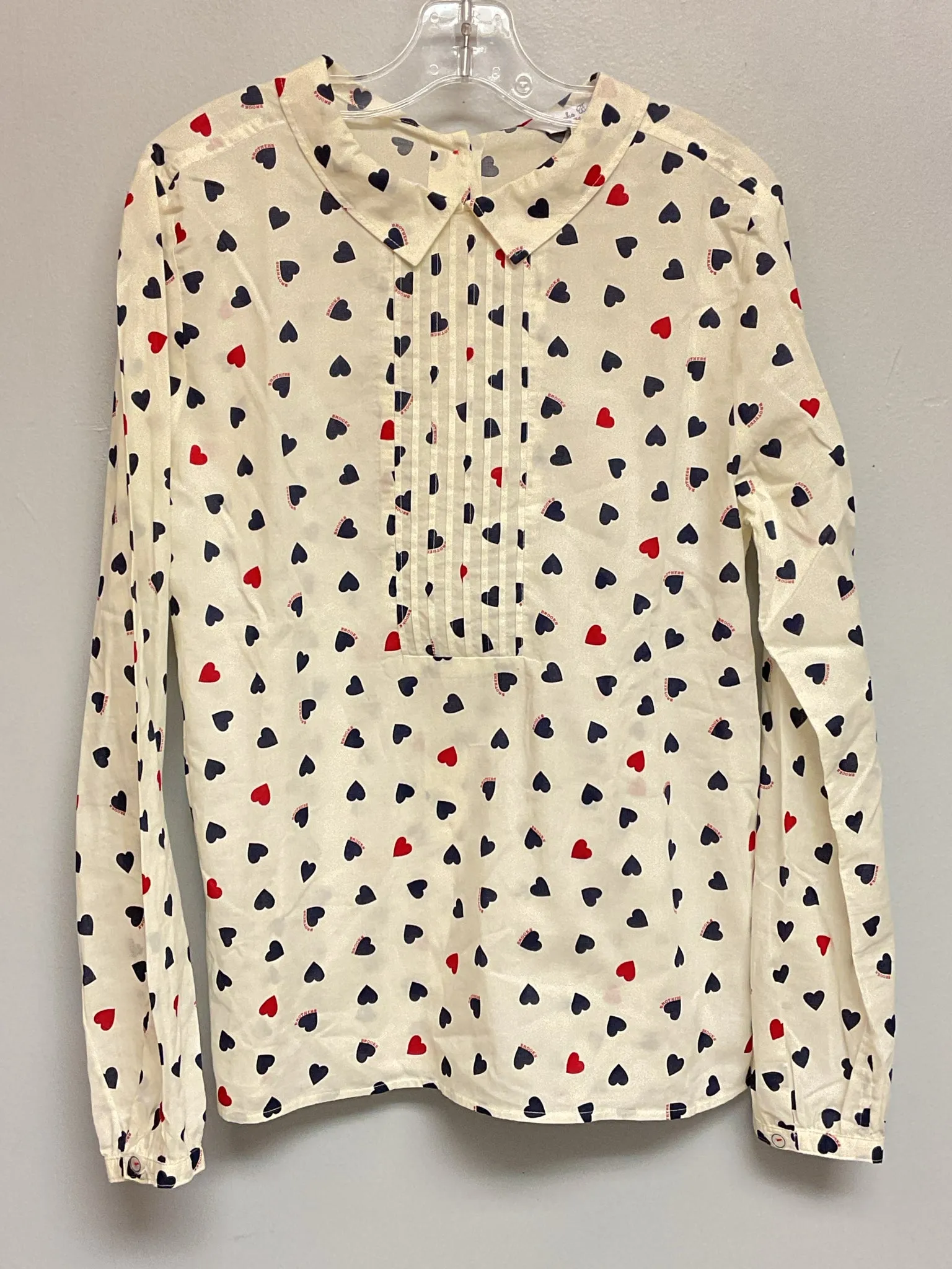 Brooks Brothers Size 14 Cream Cotton Big Girls Blouses & Button Downs