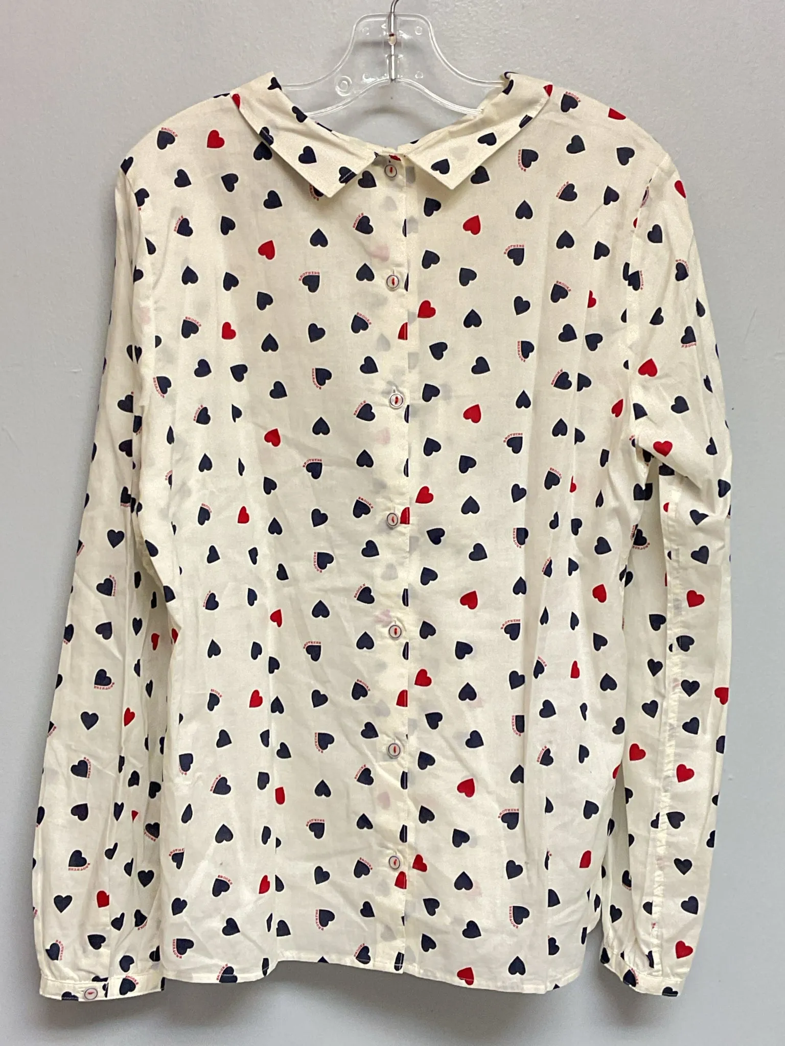 Brooks Brothers Size 14 Cream Cotton Big Girls Blouses & Button Downs
