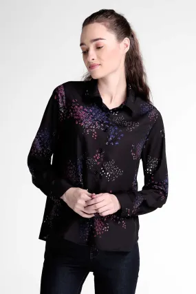 Button-Down Chiffon Shirt