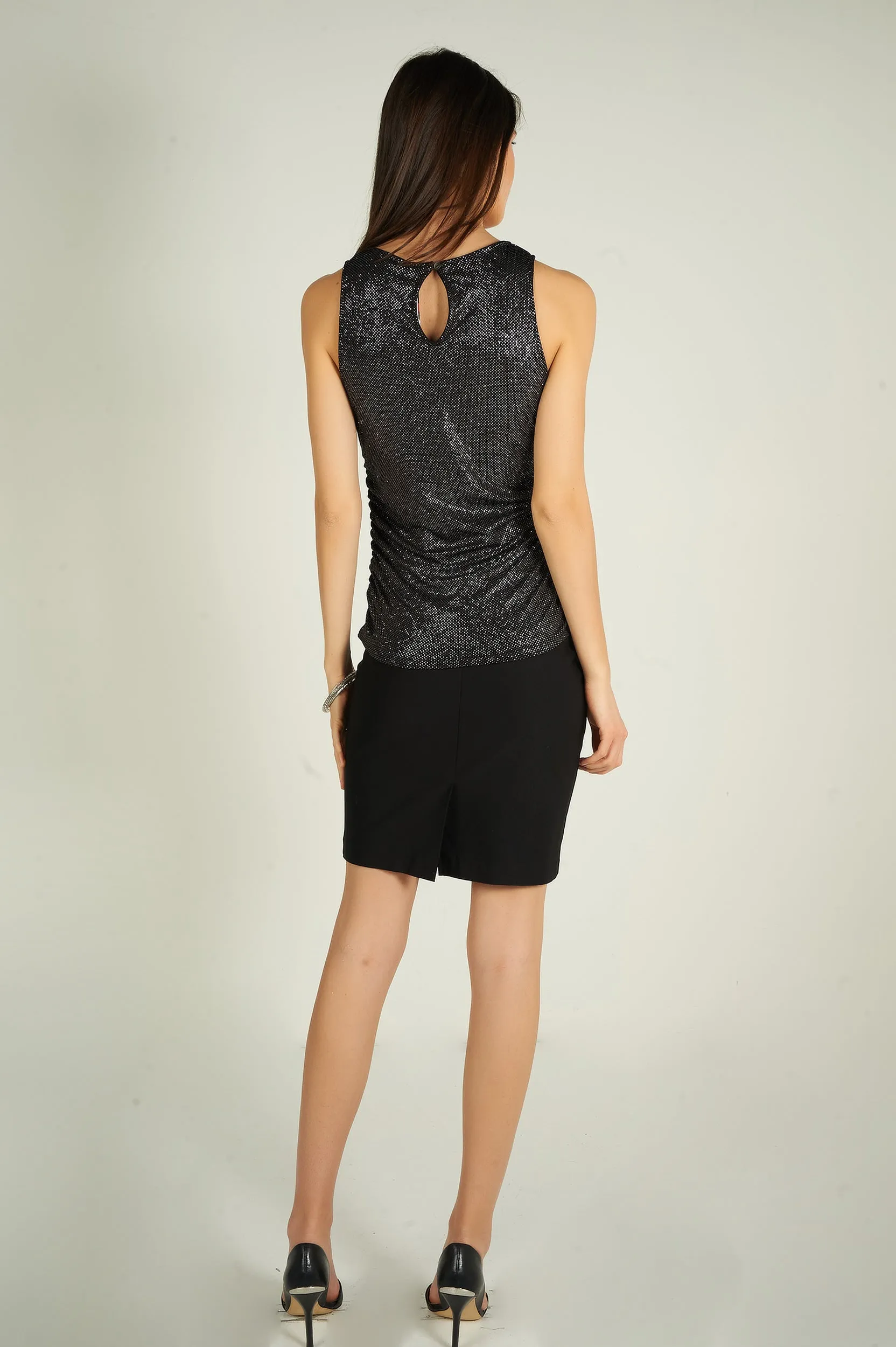 Camisole brillante à col rond - ABELA-3 - (R-A5)