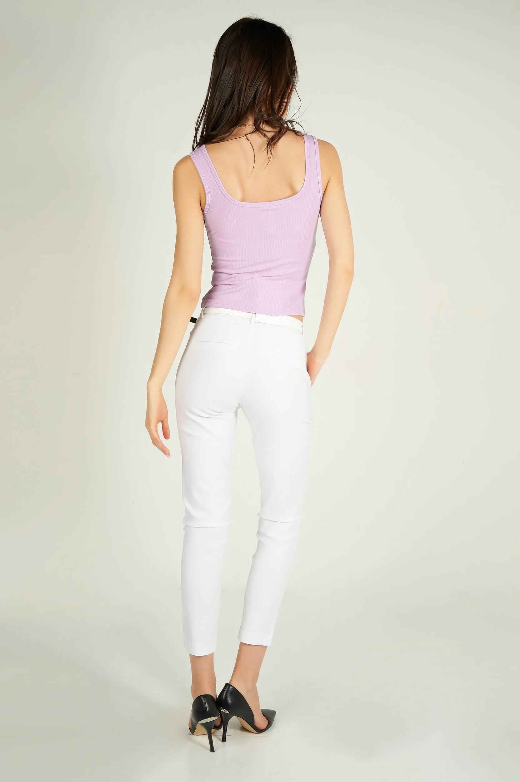 Camisole courte côtelée - JABEL - (R-B6)