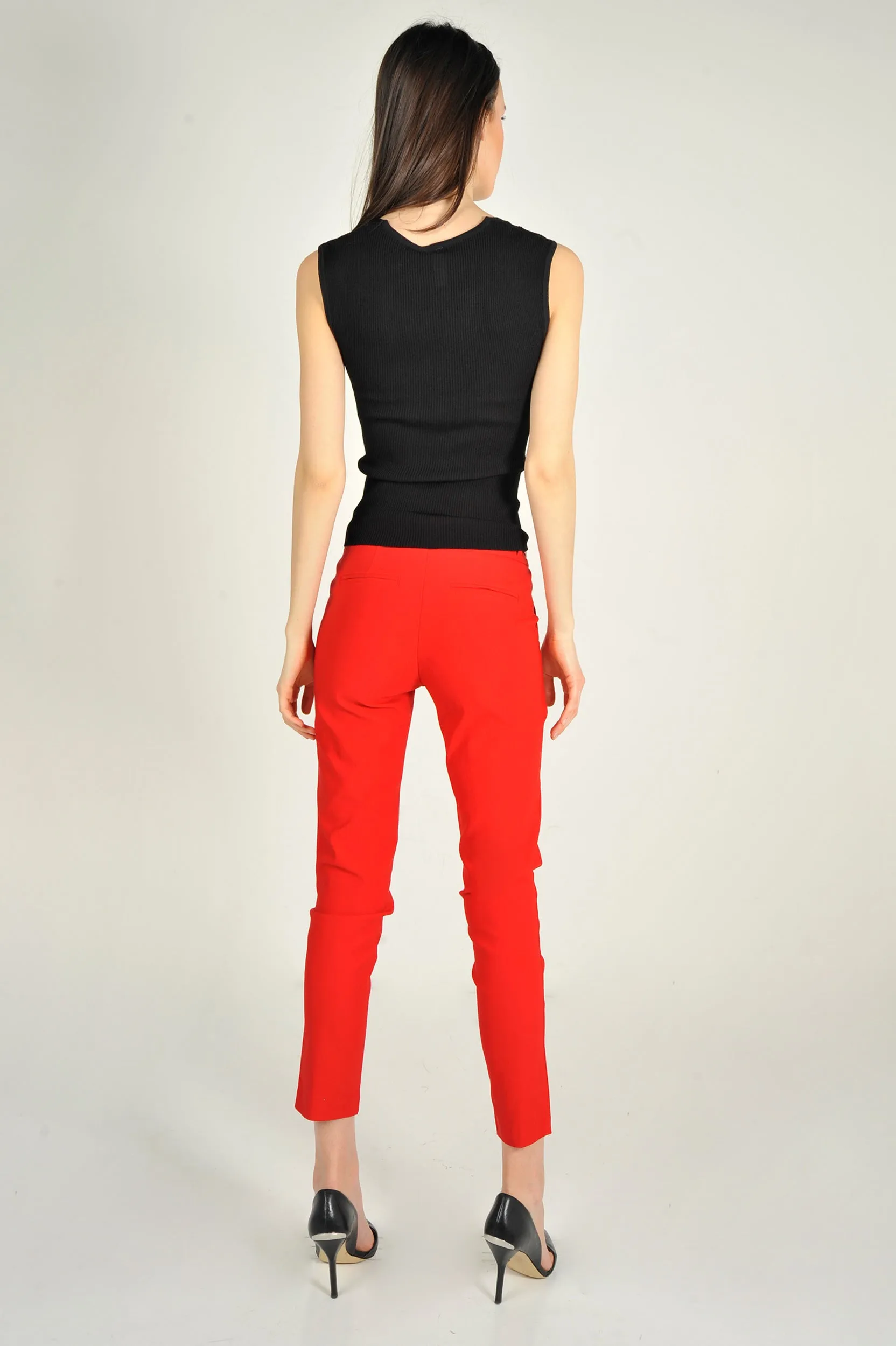 Camisole côtelée à col en V - LILIA - (E-A4)