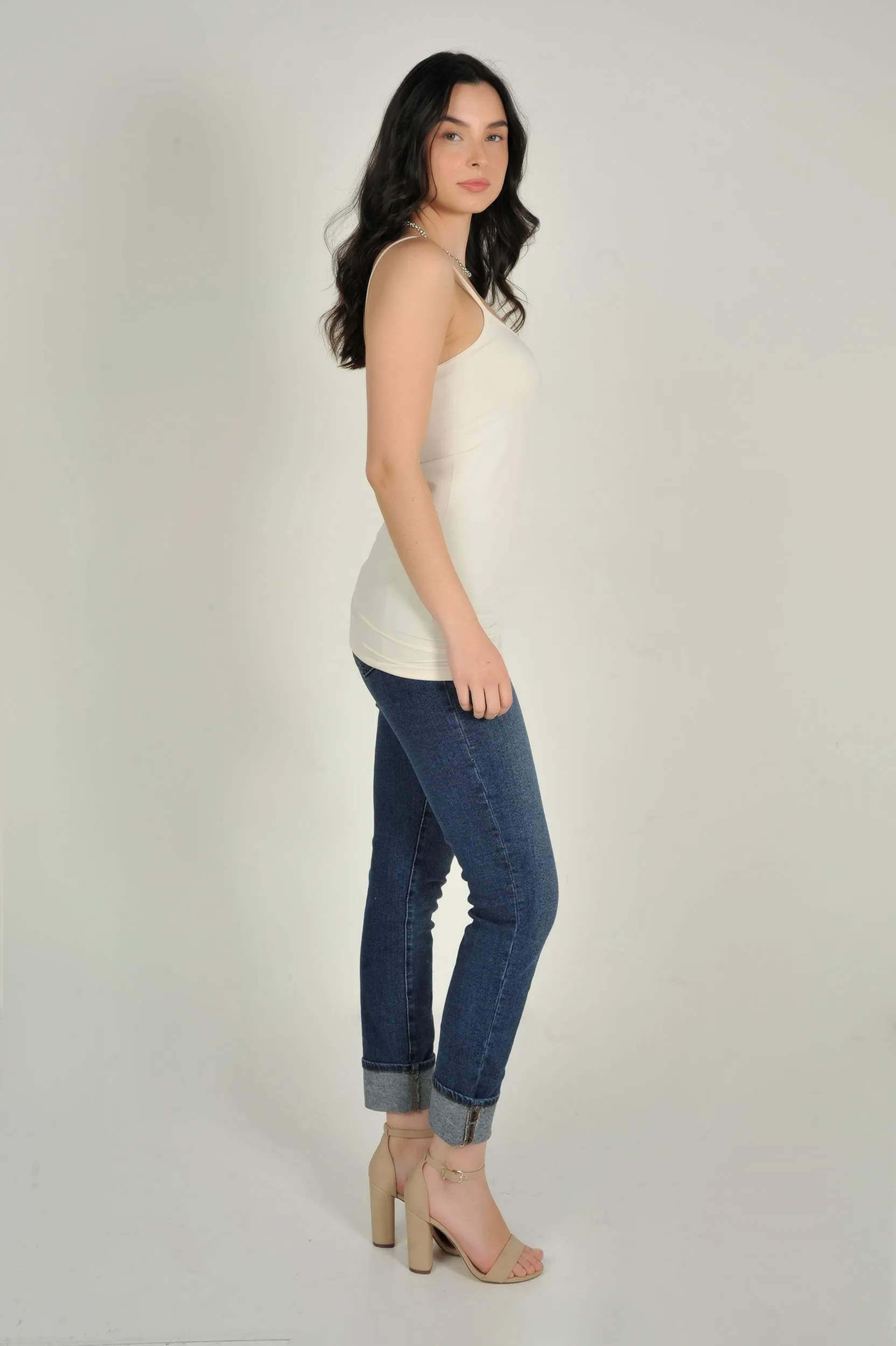 Camisole longue à fines bretelles - CET1106-W2 - (E-A2)