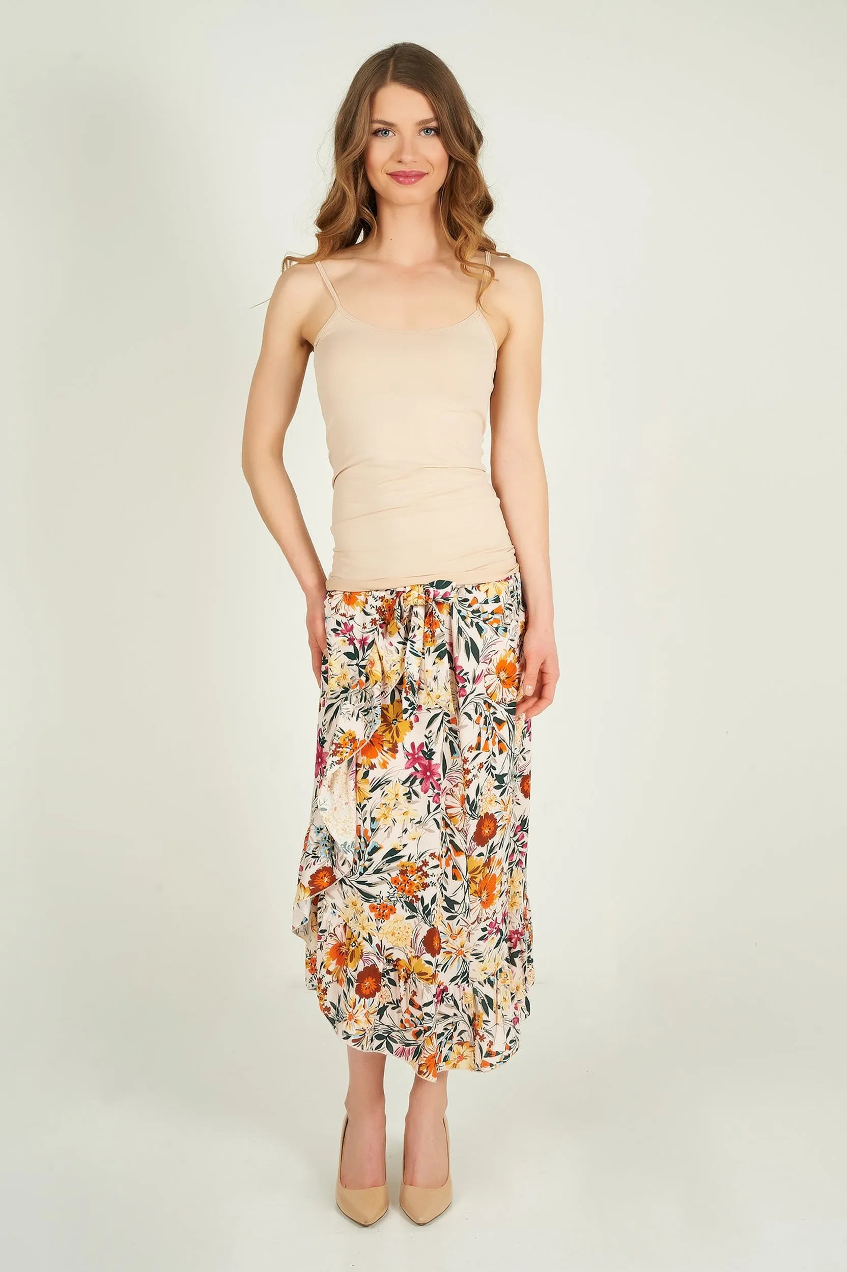 Camisole longue à fines bretelles - CET1106-W2 - (E-A2)