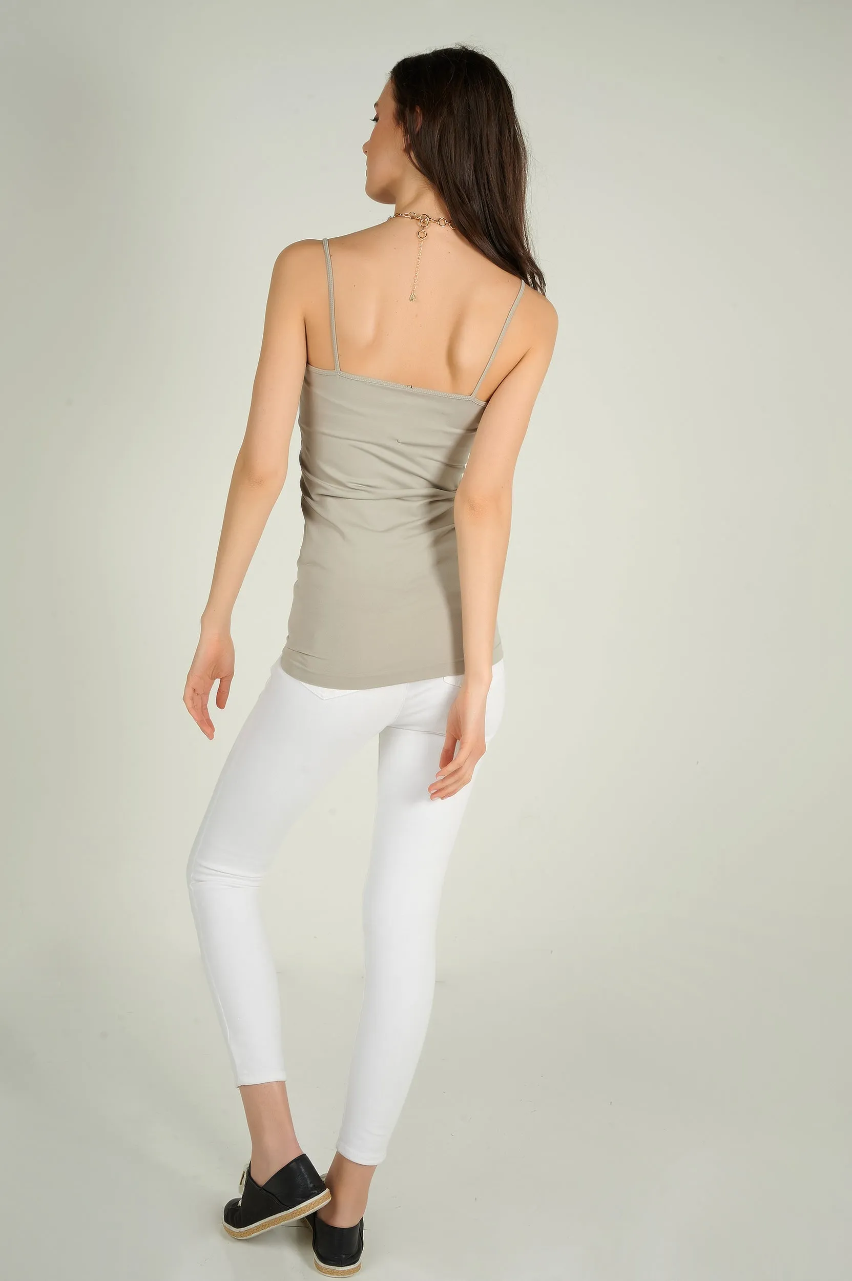 Camisole longue à fines bretelles - CET1106-W2 - (E-A2)