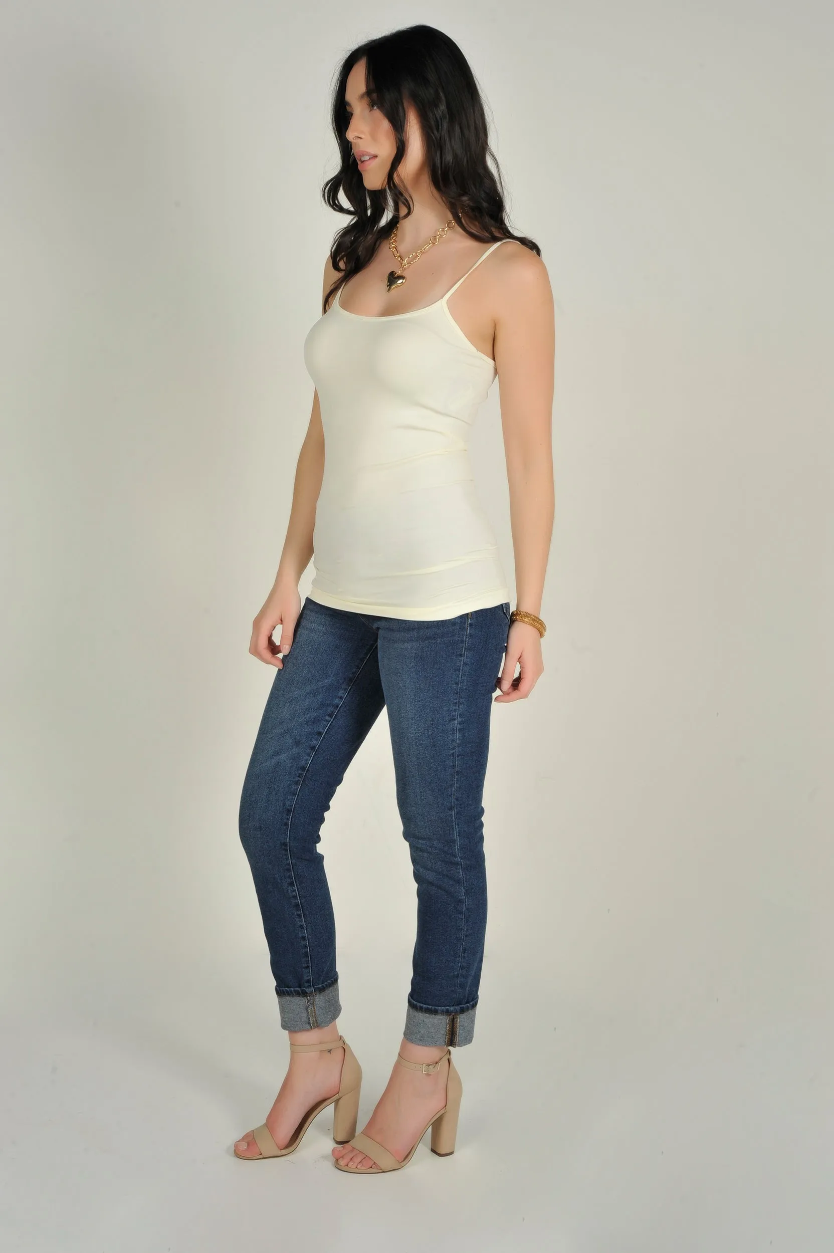 Camisole longue à fines bretelles - CET1106-W2 - (E-A2)