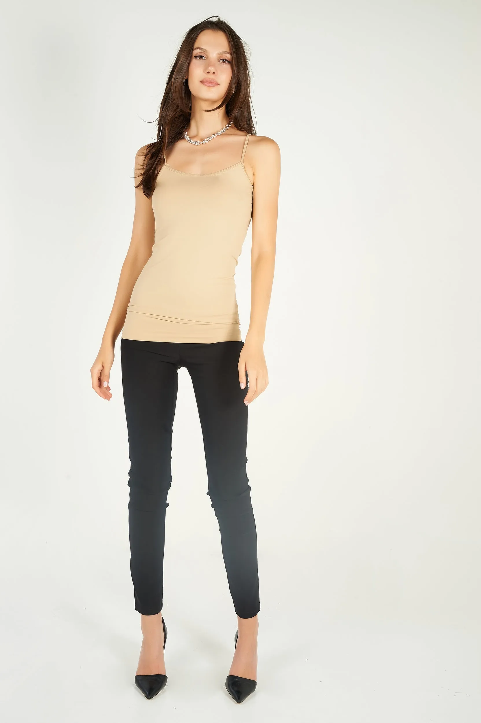 Camisole longue à fines bretelles - CET1106-W2 - (E-A2)