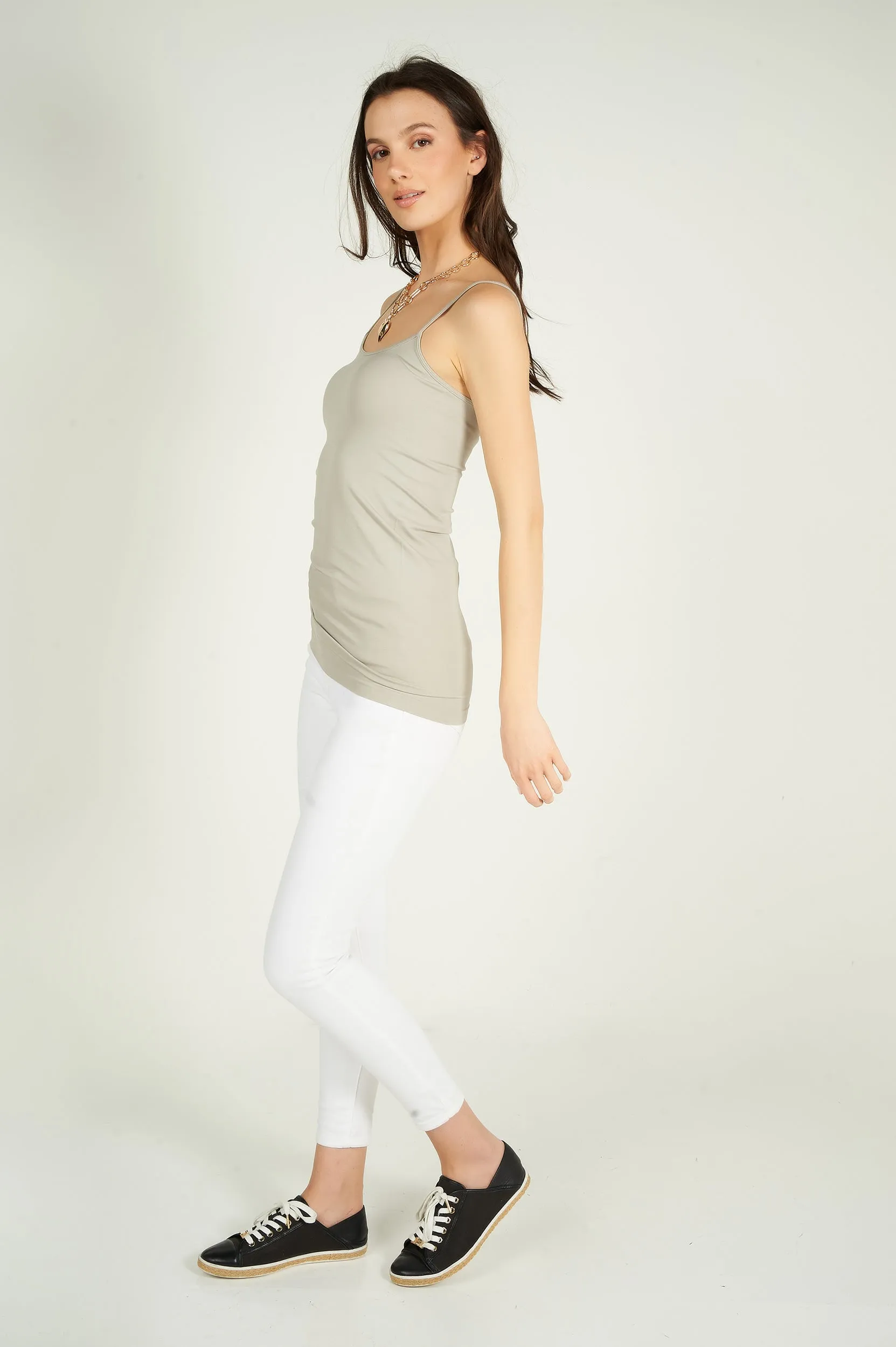 Camisole longue à fines bretelles - CET1106-W2 - (E-A2)