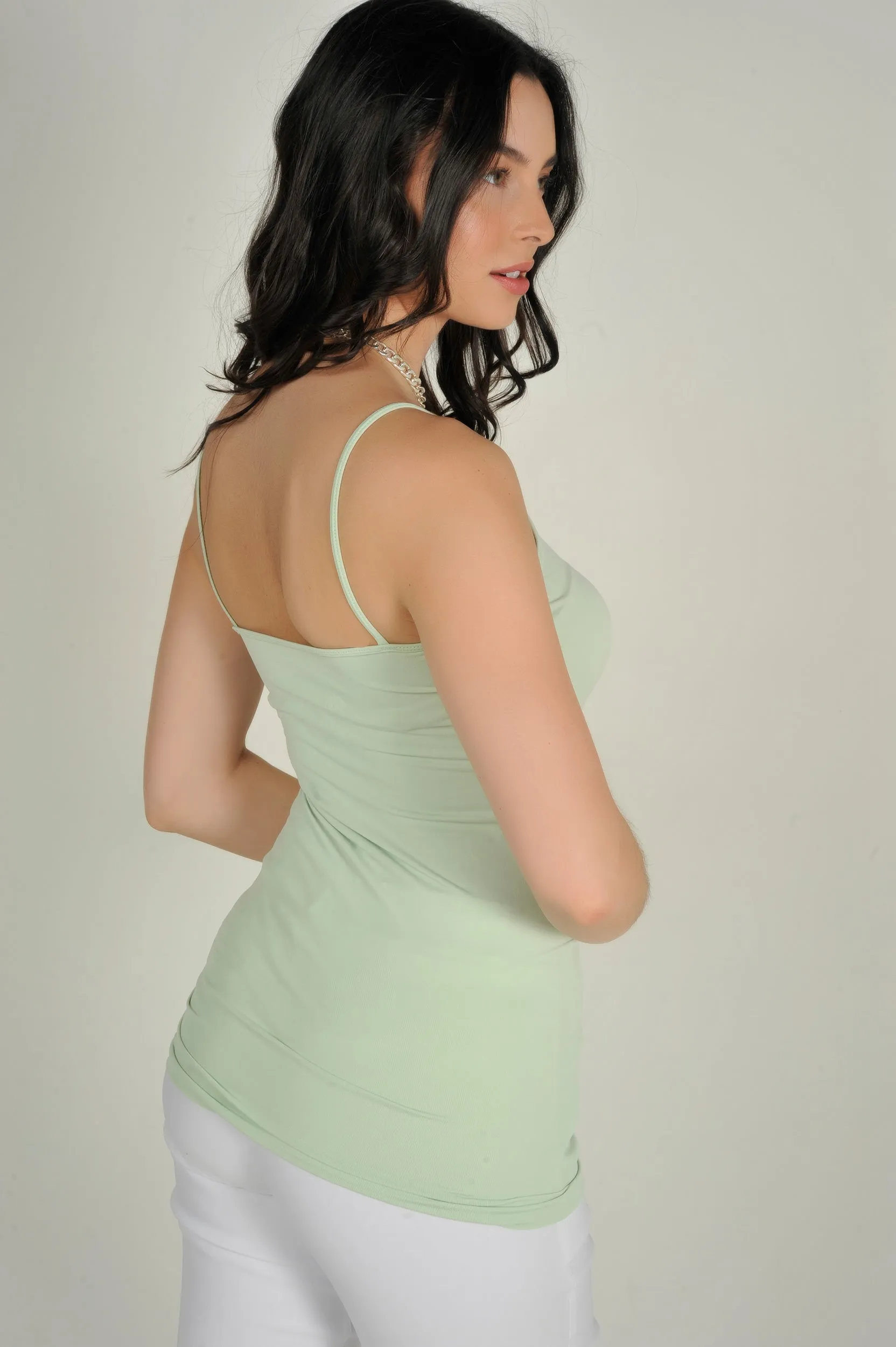 Camisole longue à fines bretelles - CET1106-W2 - (E-A2)