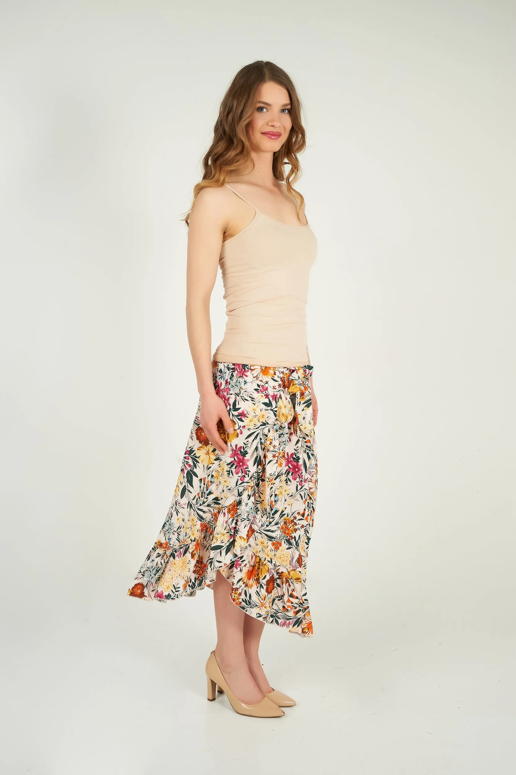 Camisole longue à fines bretelles - CET1106-W2 - (E-A2)
