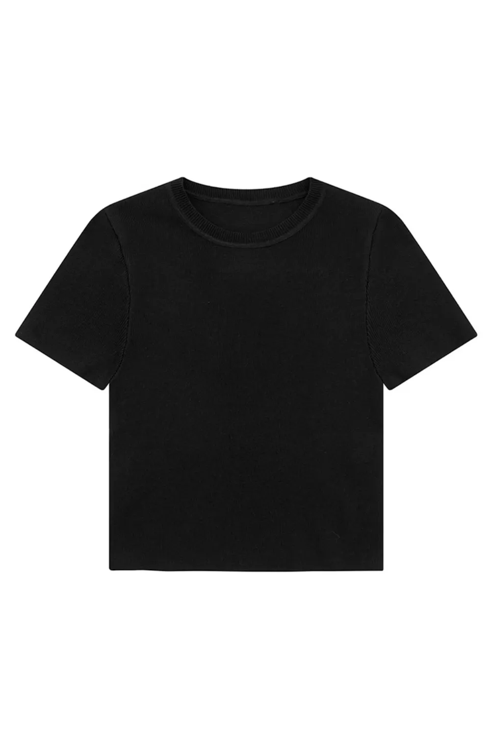 'Celine' Striped & Plain Knit T-Shirt (4 Colors)