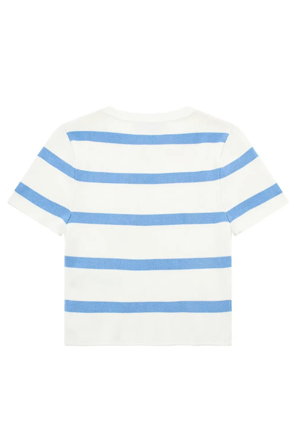 'Celine' Striped & Plain Knit T-Shirt (4 Colors)