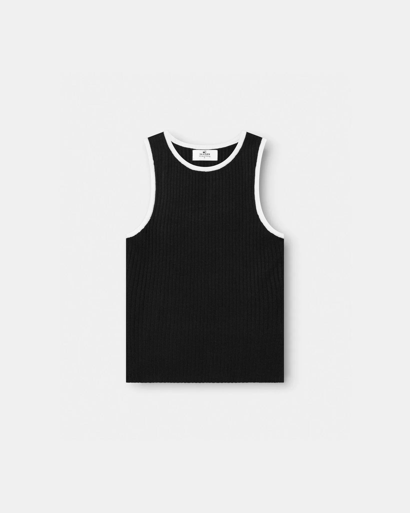 Contrast Tank Top Black