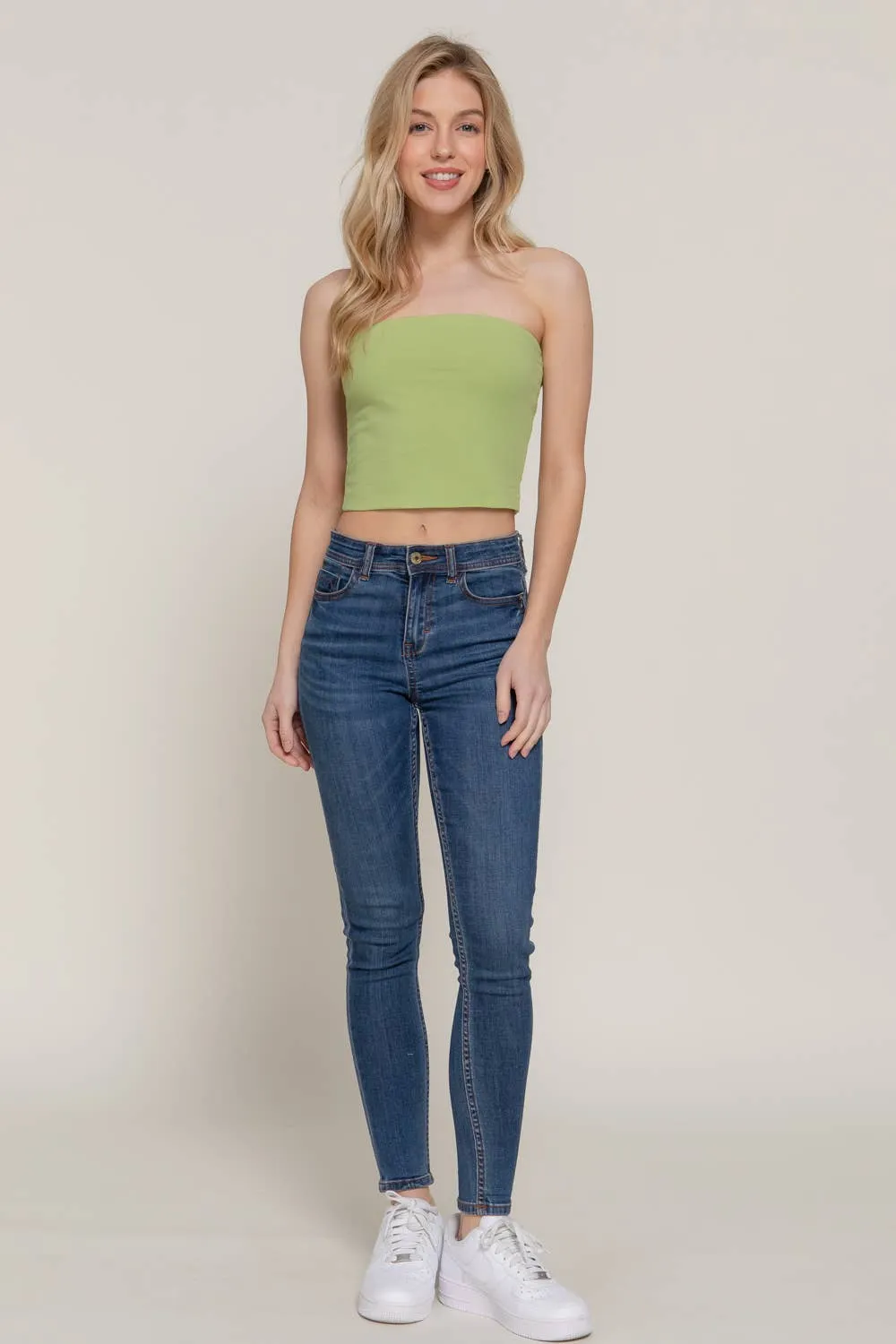 Crop Tube Cotton Jersey Top