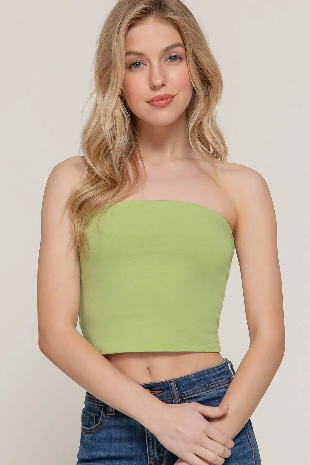 Crop Tube Cotton Jersey Top
