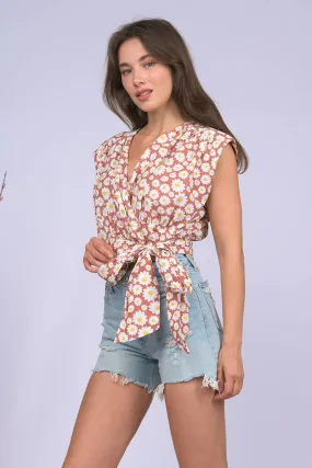 Daisy print cotton wrap