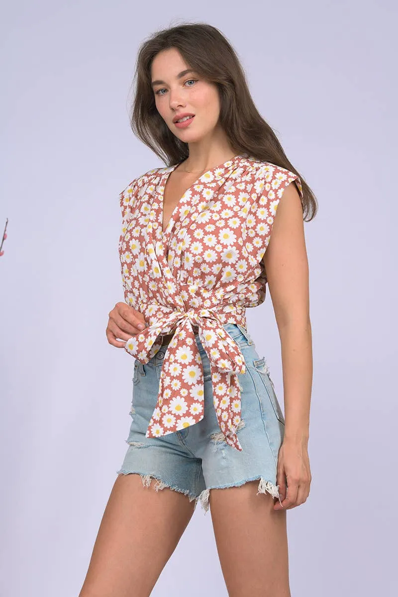 Daisy print cotton wrap
