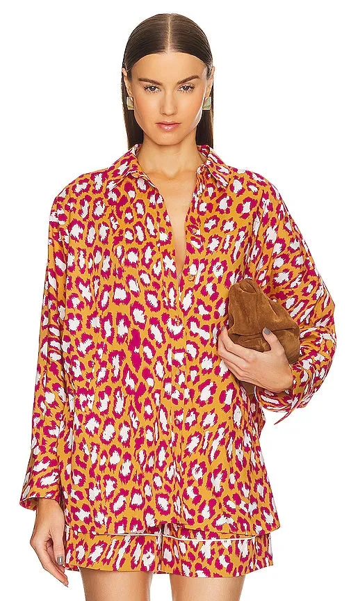 Diane von Furstenberg Caleb Blouse in Red