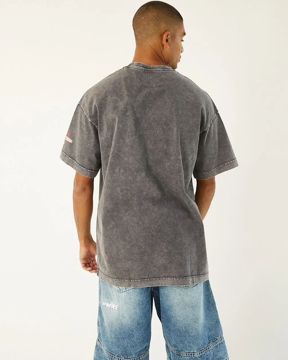 Digital Senses Acid Washed Oversized Tee