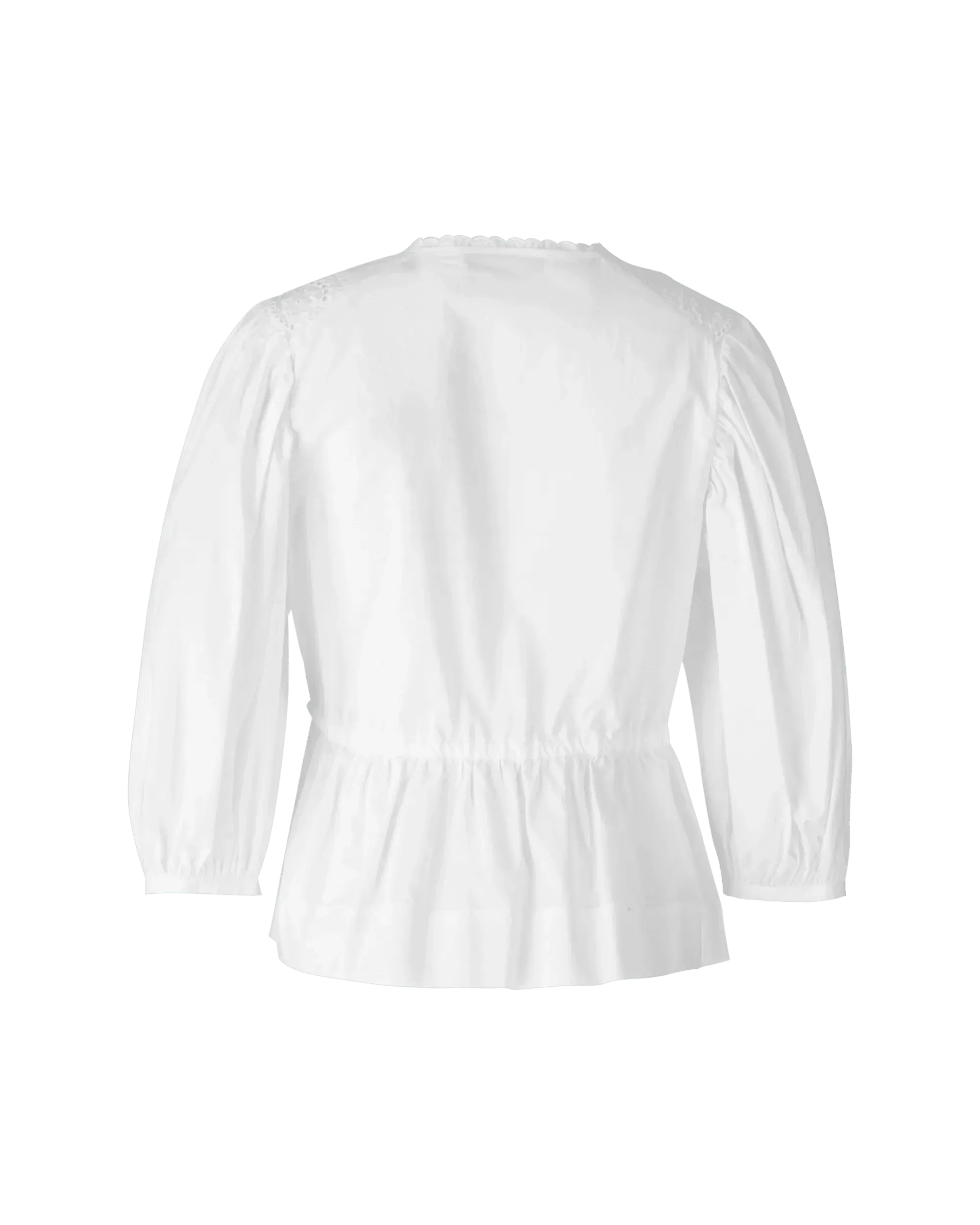 Eyelet Embroidered Wrap Blouse