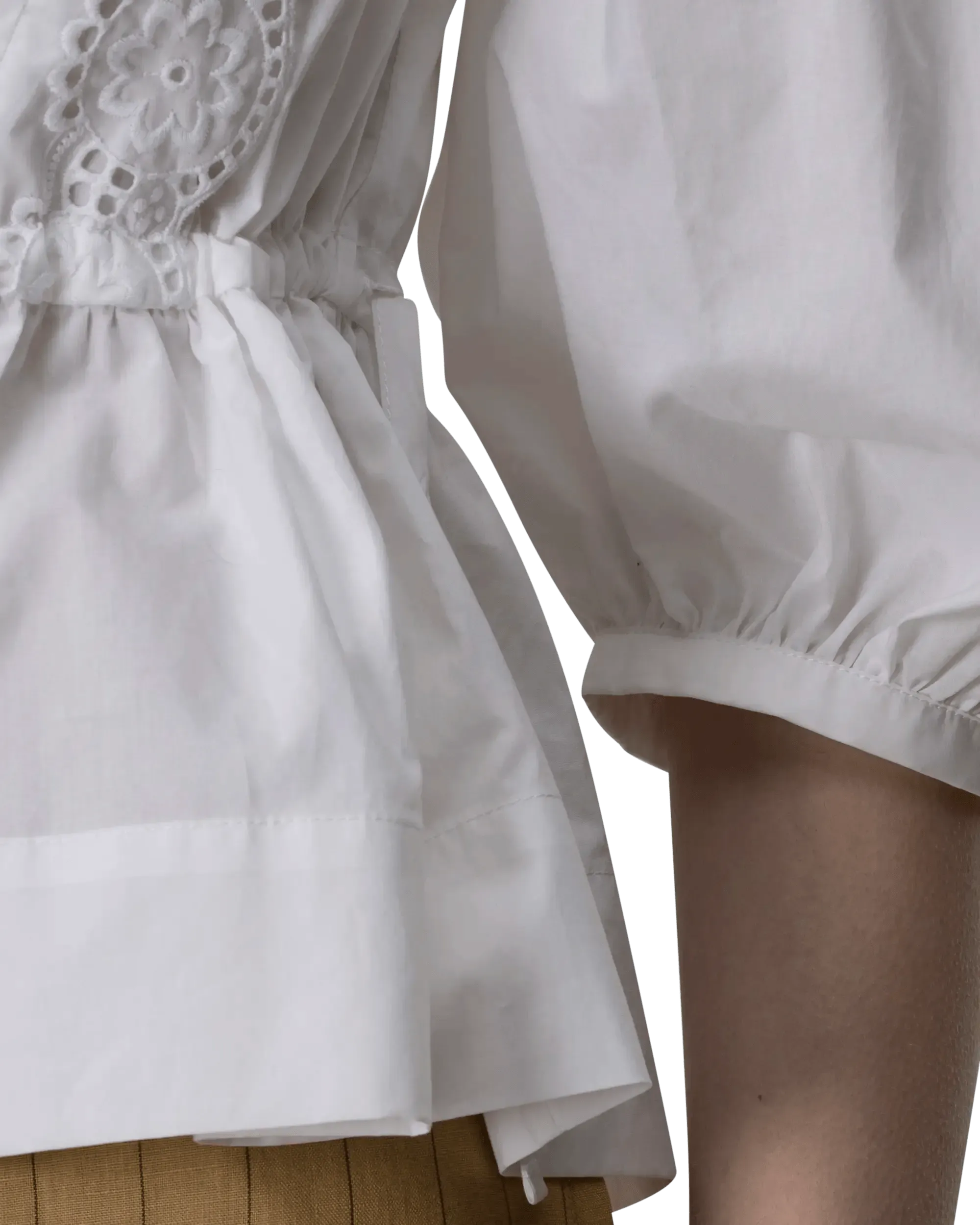 Eyelet Embroidered Wrap Blouse