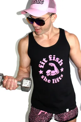 Fit Fish Racerback Tank- Black