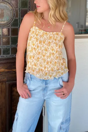 Floral Pleated Cami Top