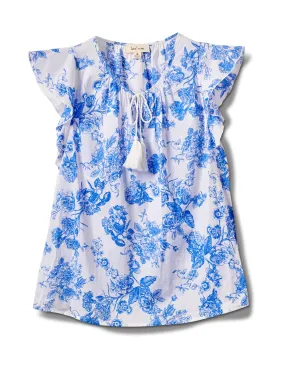 Floral Voile Woven Peasant