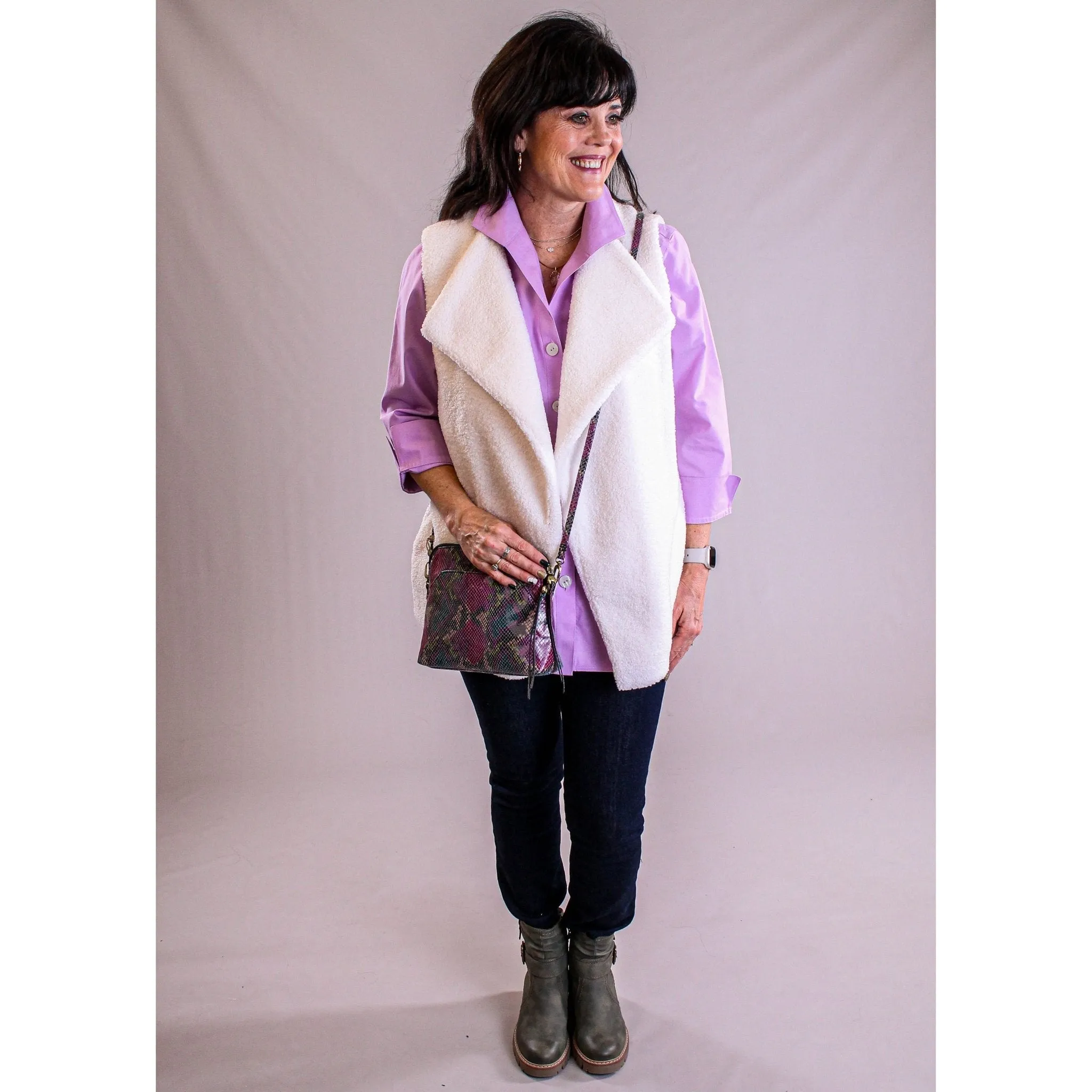 Foxcroft Pandora 3/4 Sleeve Tunic Blouse
