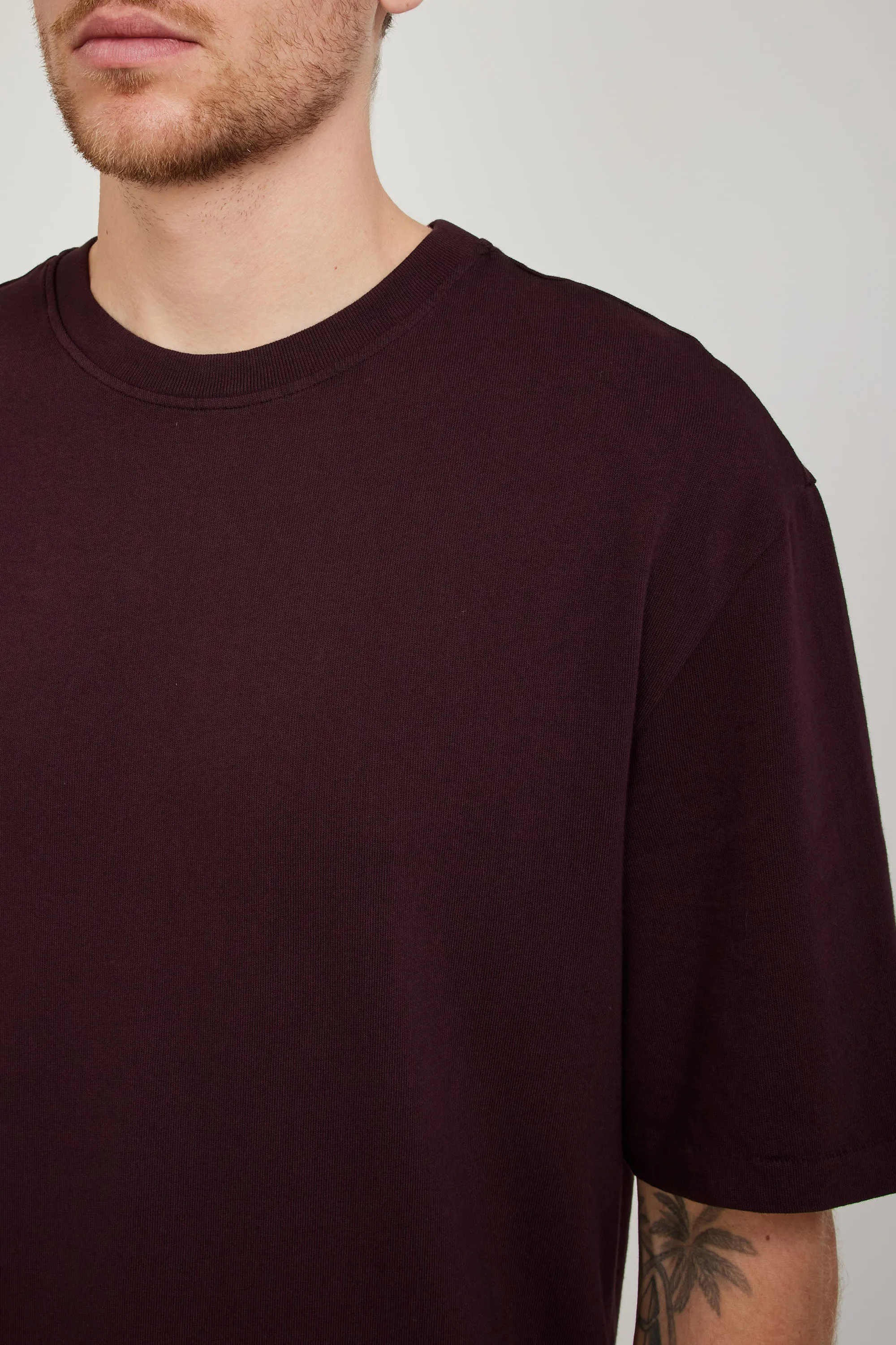 GOOD BASICS | Oversized Fit T-Shirt Burgandy