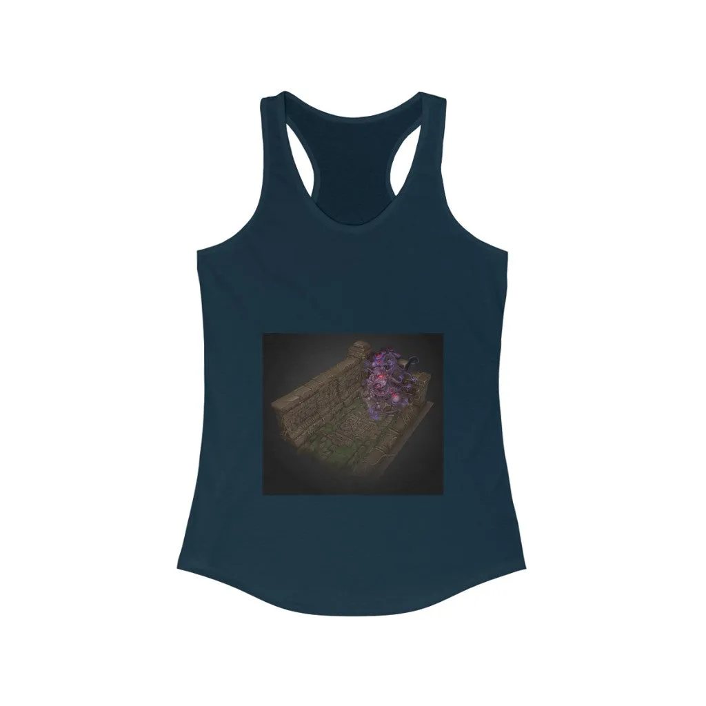 Hand-Painted Dungeon Art Women's Ideal Racerback Tank