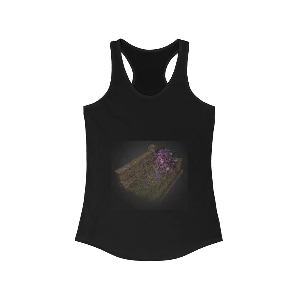 Hand-Painted Dungeon Art Women's Ideal Racerback Tank