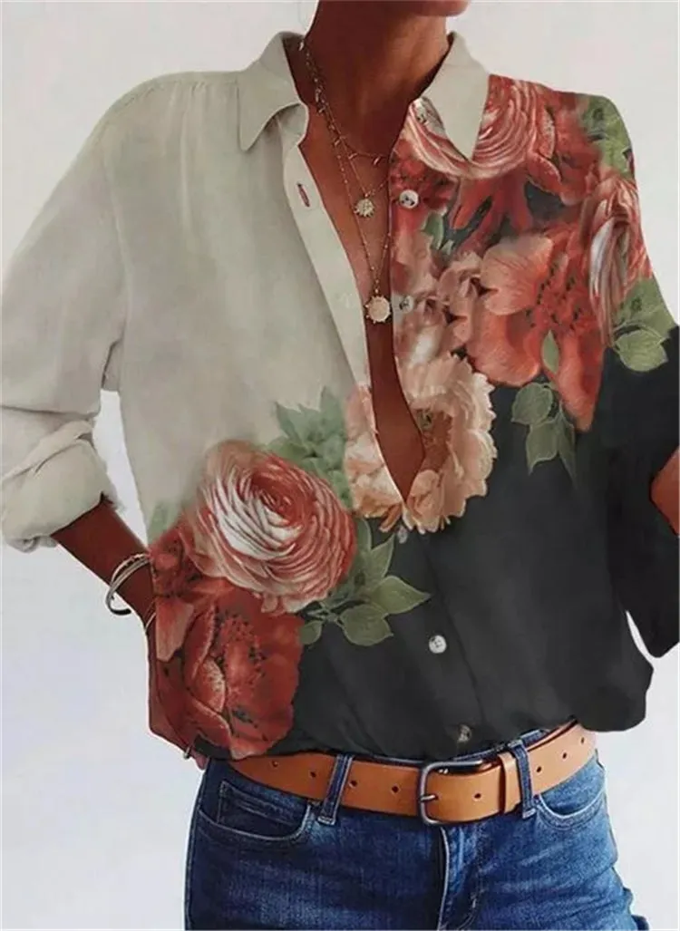 JuliaFashion - 2024 Women Loose Casual Long-sleeved Shirts Blouses