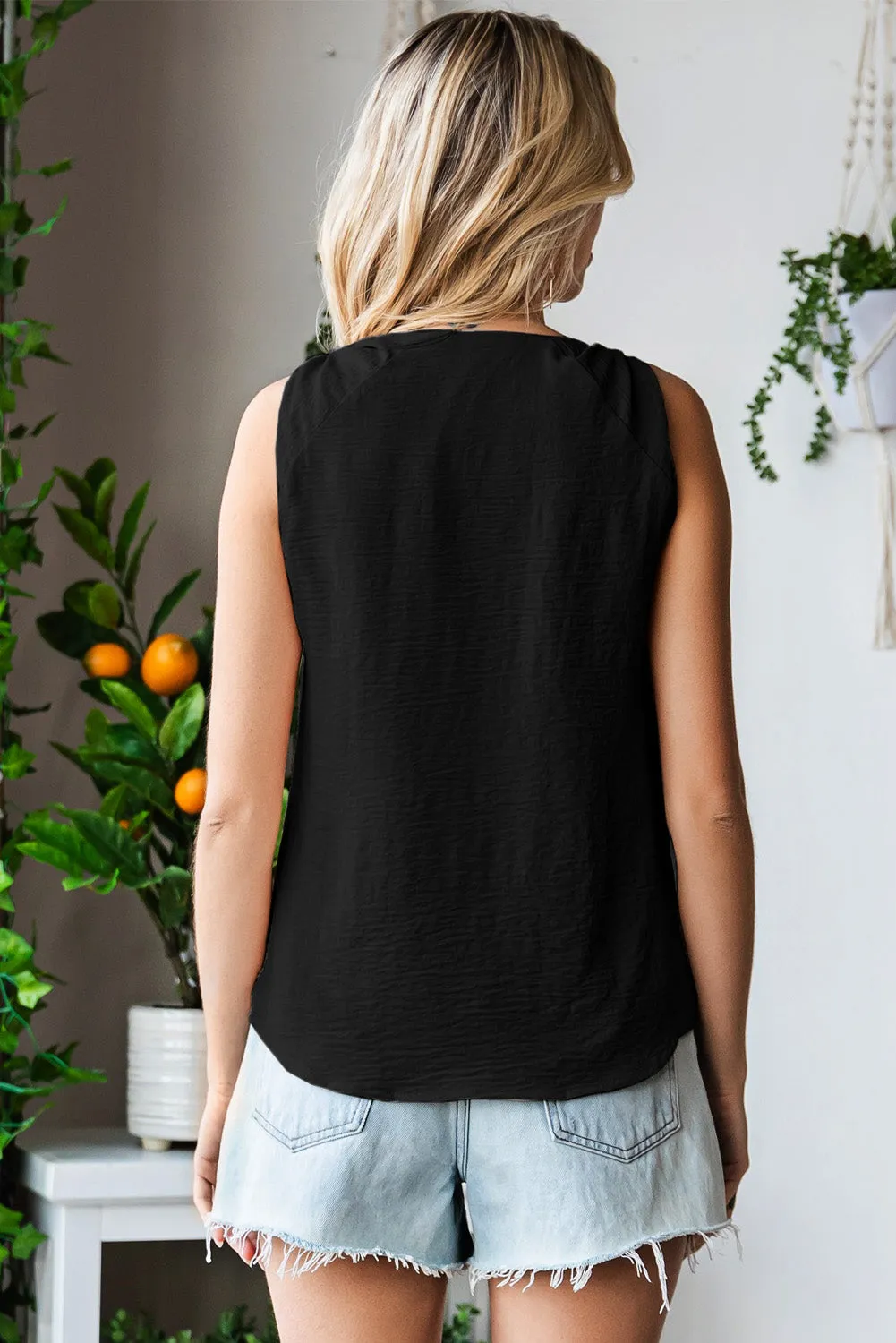 Knot Detail V-Neck Tank - 5 Colors