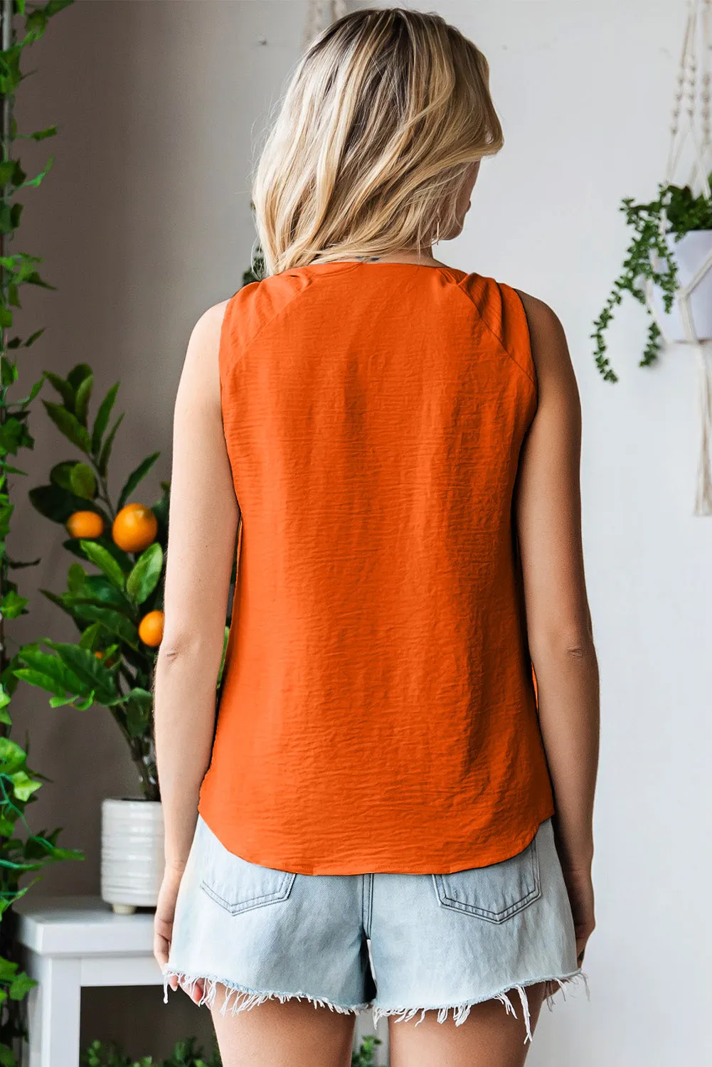 Knot Detail V-Neck Tank - 5 Colors