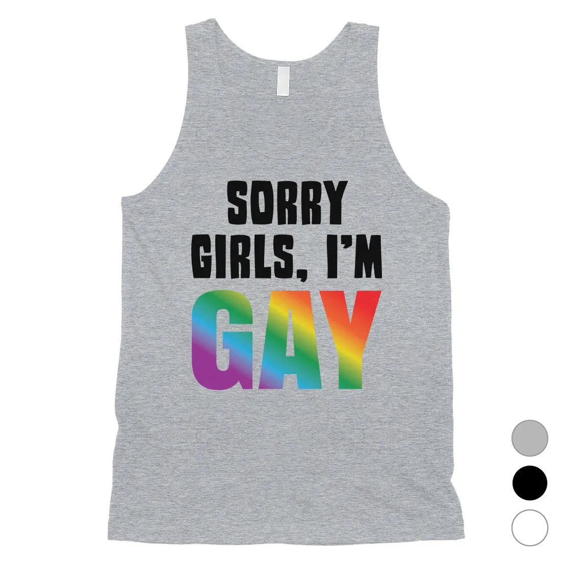 LGBT Sorry Girls Gay Rainbow Mens Tank Top