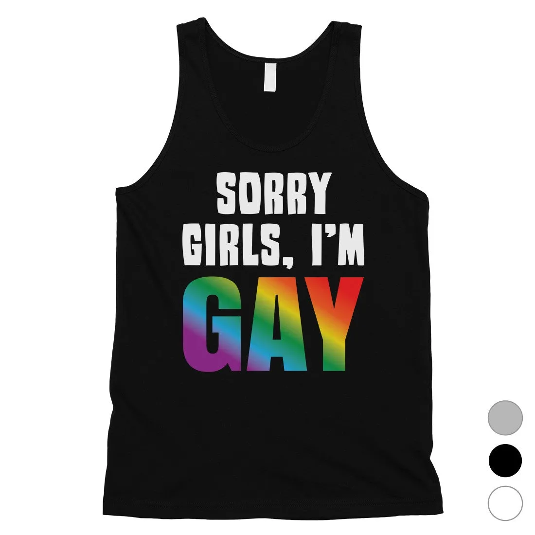 LGBT Sorry Girls Gay Rainbow Mens Tank Top